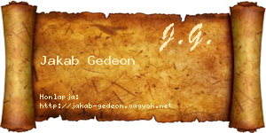 Jakab Gedeon névjegykártya
