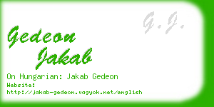 gedeon jakab business card